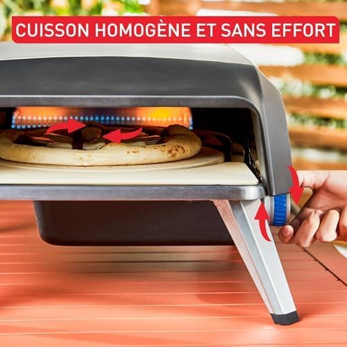 Cuisson uniforme d’une pizza dans le four à pizza Tefal Pronto avec chaleur répartie et contrôle de température