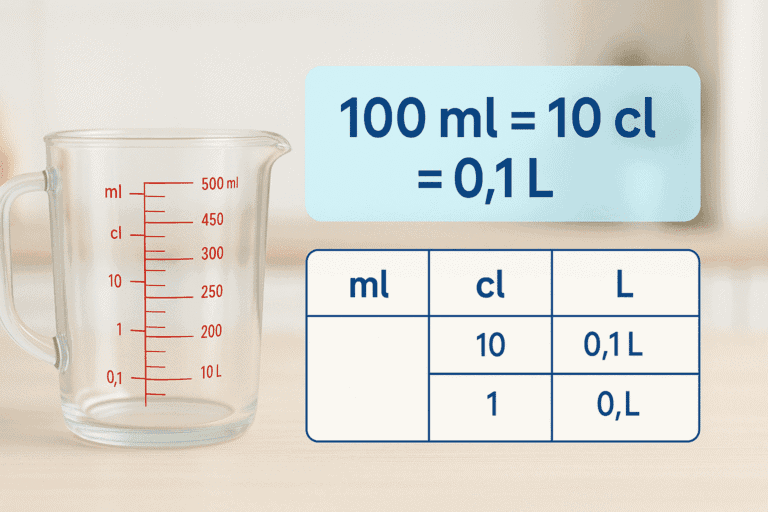 100ml en cl : conversion instantanée, tableau et convertisseur pratique