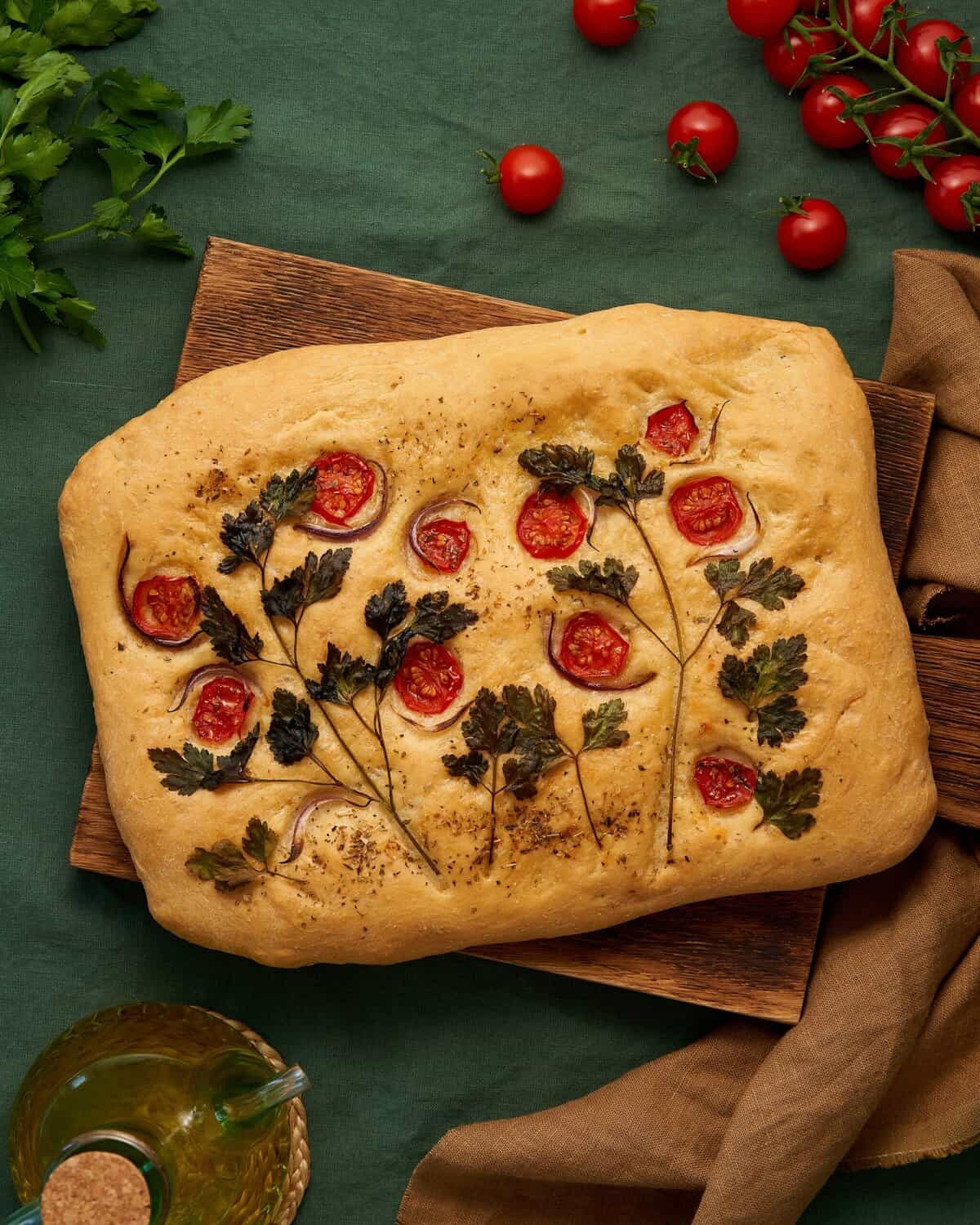 Focaccia italienne traditionnelle moelleuse