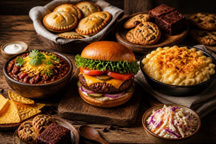 recettes-cuisine-americaine-incontournables-a-savourer Festin americain burger macaroni et douceurs