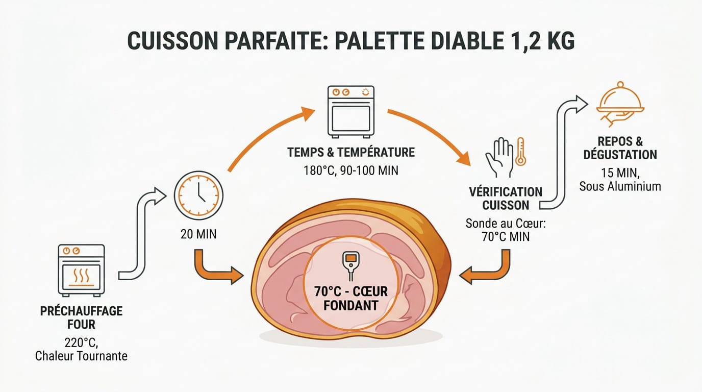 Maîtriser le temps de cuisson palette à la diable 1,2 kg 1 Palette à la diable rôtie au four avec une croûte de moutarde dorée