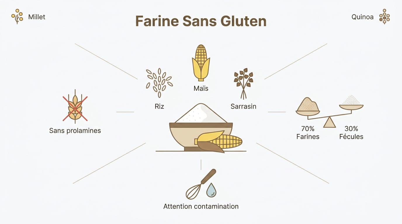 Farine sans gluten : guide expert pour réussir vos mélanges 4 Sélection de farines sans gluten et fécules pour pâtisserie