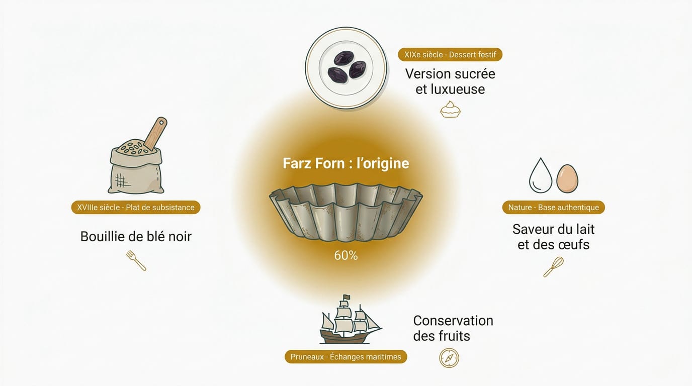 Far breton nature traditionnel doré sortant du four