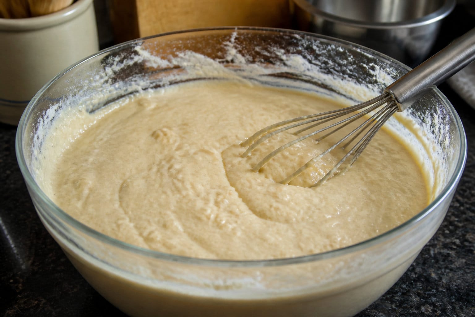 Pancakes à la farine de patate douce, bien moelleux 2 La préparation