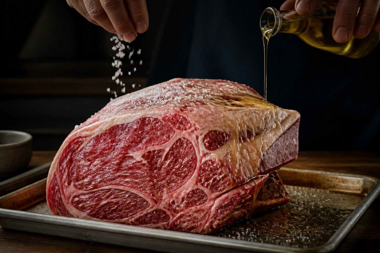 Cuisson d’une côte de bœuf au Weber : combien de temps ? 3 Préparer la côte : sortir, saler et huiler au bon moment