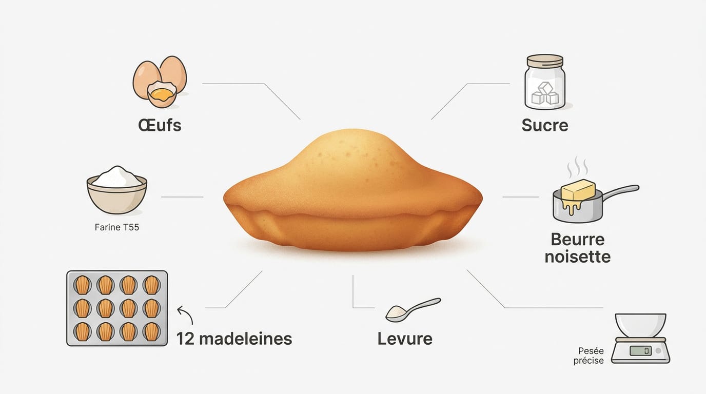 La recette des madeleines de Cyril Lignac, étape par étape 1 Ingrédients pour madeleines Cyril Lignac
